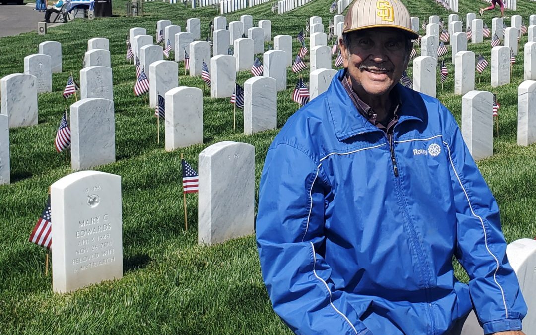 Coastal Encinitas Rotary Honors Veterans with Flags at Miramar National Cemetery